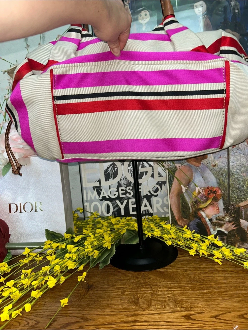 Kate Spade Oak Island Stripe Stevie diaper bag